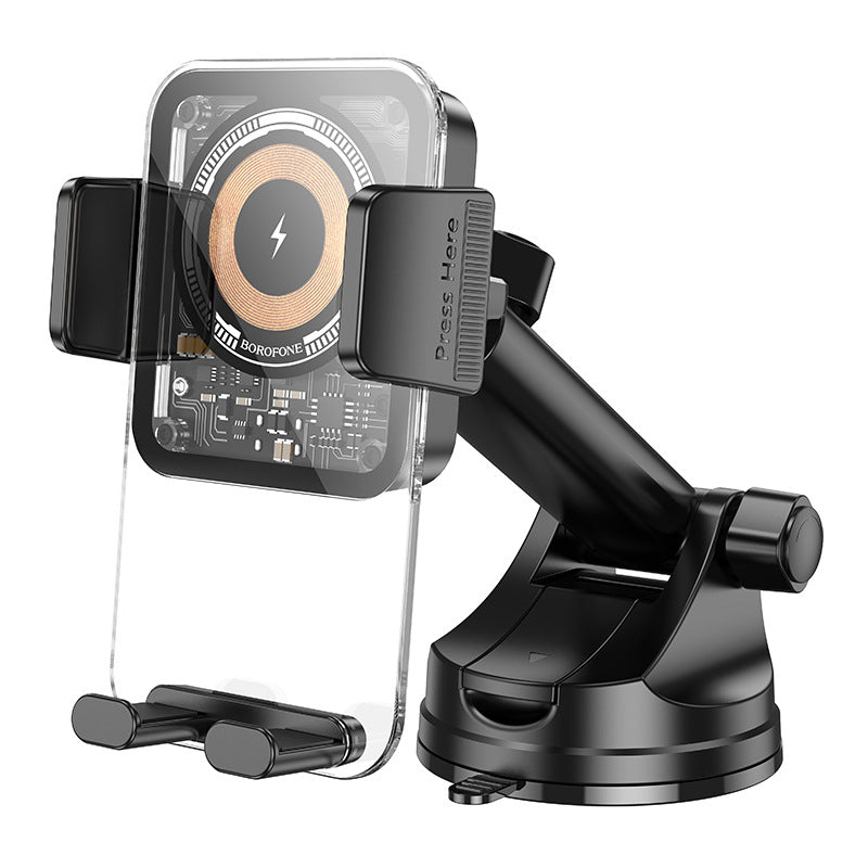 Support magnétique pour téléphone portable de voiture, charge rapide sans fil, fixation au tableau de bord, anti-vibrations