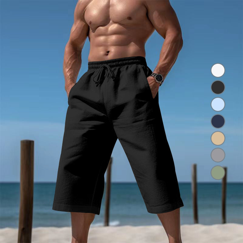 Pantalon Capri respirant pour homme, short respirant décontracté et tendance