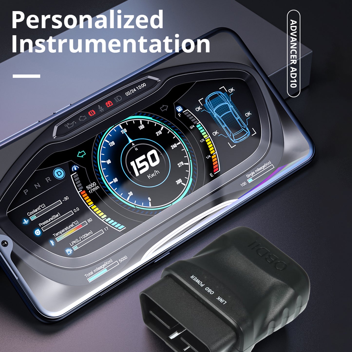 Scanner Diagnostic Auto OBD2 Bluetooth - Efface Voyant Moteur