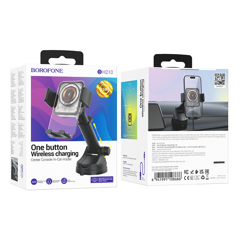 Support magnétique pour téléphone portable de voiture, charge rapide sans fil, fixation au tableau de bord, anti-vibrations