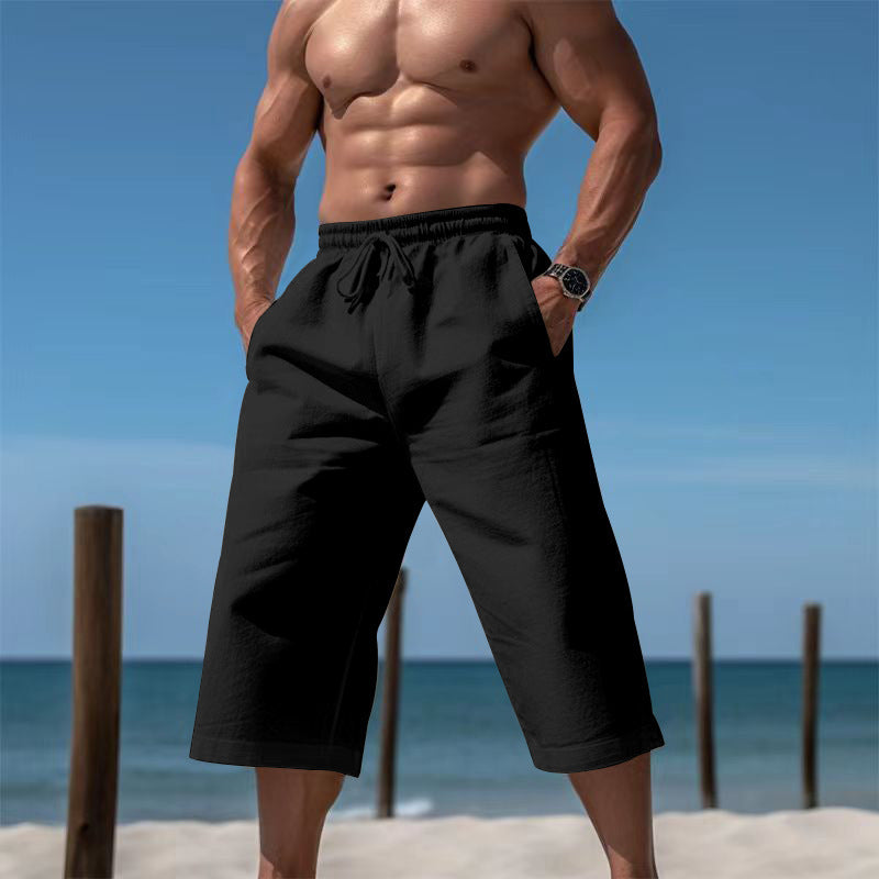 Pantalon Capri respirant pour homme, short respirant décontracté et tendance