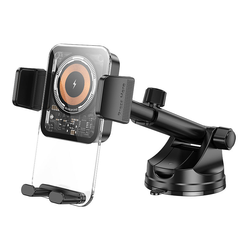 Support magnétique pour téléphone portable de voiture, charge rapide sans fil, fixation au tableau de bord, anti-vibrations